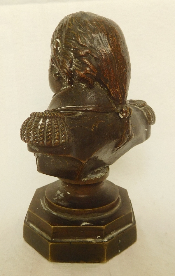 Bronze royalist paperweight - bust of Louis XVIII King of France, early 19th century circa 1820