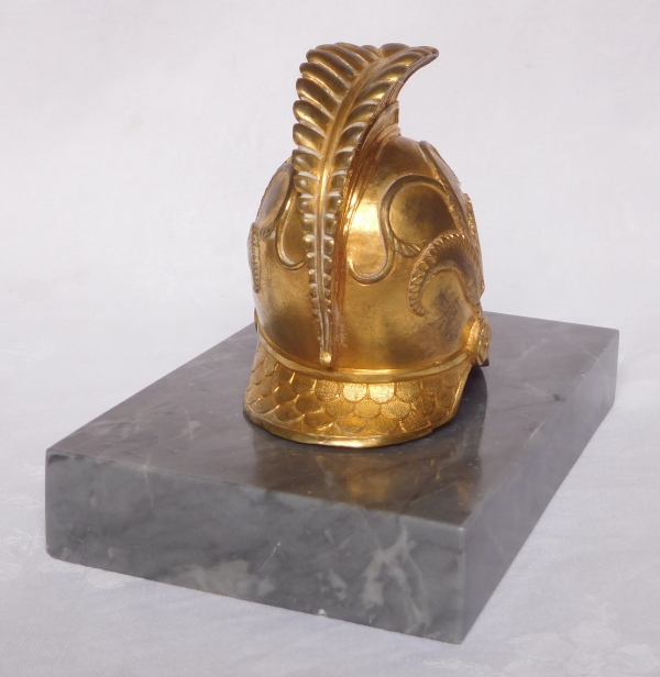 Empire ormolu and marble paperweight, early 19th century production