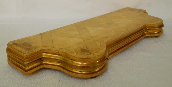 Gilt wood clock pedestal - mid 19th century - 49cm