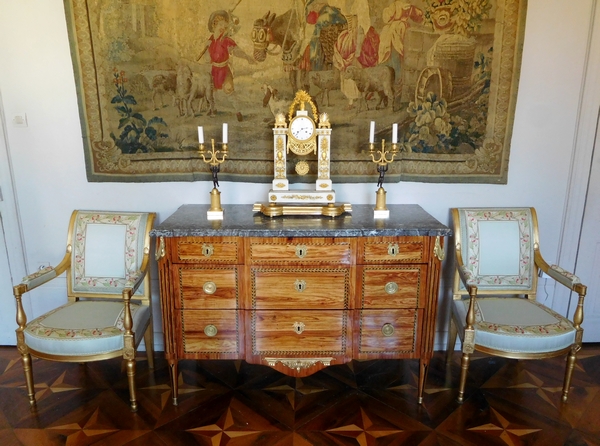 Gilt wood clock pedestal - mid 19th century - 49cm