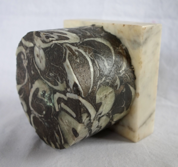 Breche marble base, Louis XVI style, 20th century Italian production