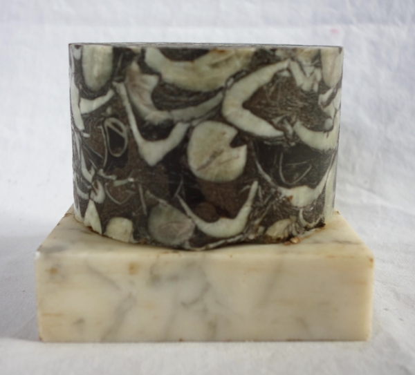 Breche marble base, Louis XVI style, 20th century Italian production