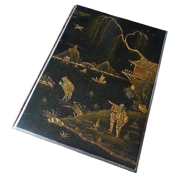 Large Japanese lacquer desk blotter - circa 1900