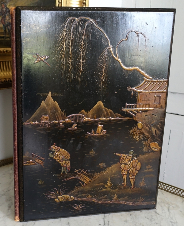 Large Japanese lacquer desk blotter - circa 1900