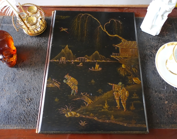 Large Japanese lacquer desk blotter - circa 1900