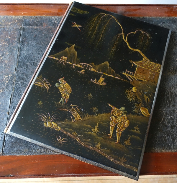 Large Japanese lacquer desk blotter - circa 1900