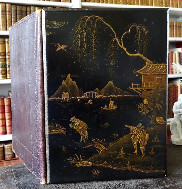 Large Japanese lacquer desk blotter - circa 1900