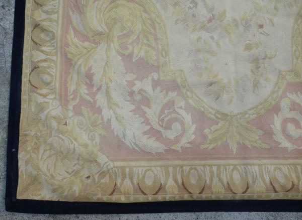 Tapis d'Aubusson de style Louis XVI, époque Napoléon III - 254cm x 171cm