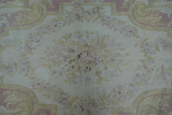 Louis XVI style Aubusson rug, Napoleon III period - 254cm x 171cm