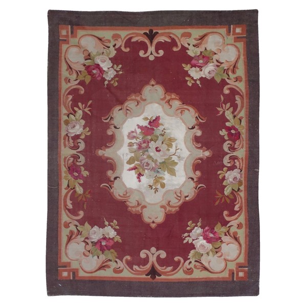 Tapis d'Aubusson de style Louis XV, époque XIXe Napoléon III - 301cm x 210cm