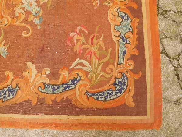 Aubusson carpet, Louis XV style, Napoleon III production (19th century) - 352cm x 286cm