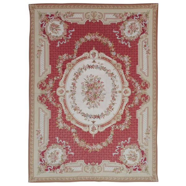 Louis XVI style Aubusson carpet, 19th century - Napoleon III production 415cm x 292cm