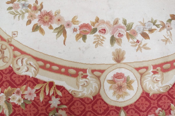 Louis XVI style Aubusson carpet, 19th century - Napoleon III production 415cm x 292cm