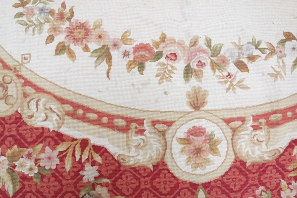 Grand tapis d'Aubusson de style Louis XVI - époque Napoléon III 415cm x 292cm