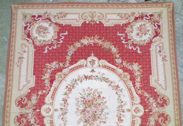 Louis XVI style Aubusson carpet, 19th century - Napoleon III production 415cm x 292cm