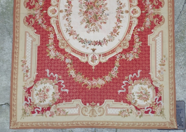 Louis XVI style Aubusson carpet, 19th century - Napoleon III production 415cm x 292cm