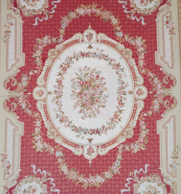 Louis XVI style Aubusson carpet, 19th century - Napoleon III production 415cm x 292cm