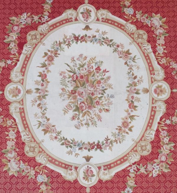 Louis XVI style Aubusson carpet, 19th century - Napoleon III production 415cm x 292cm