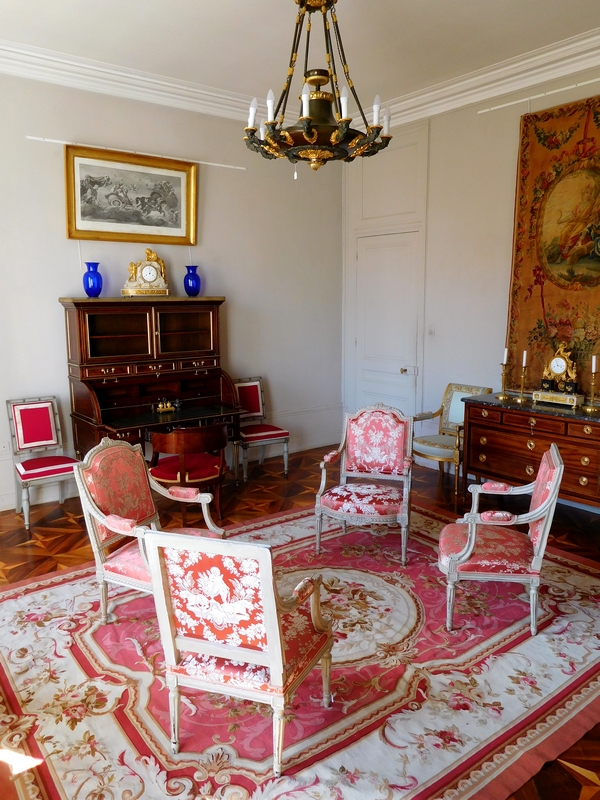 Louis XVI style Aubusson carpet, 19th century - Napoleon III production - 380cm x 270cm