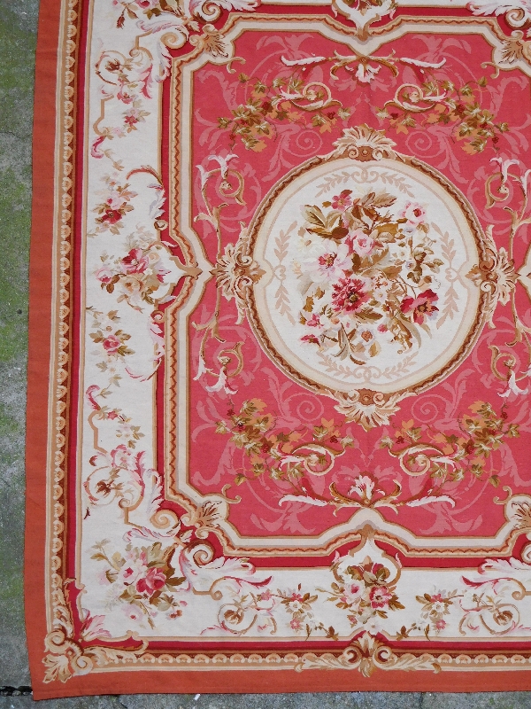 Tapis d'Aubusson de style Louis XVI, époque XIXe Napoléon III - 380cm x 270cm