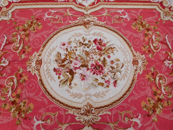 Louis XVI style Aubusson carpet, 19th century - Napoleon III production - 380cm x 270cm