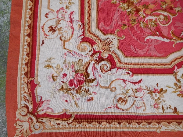 Tapis d'Aubusson de style Louis XVI, époque XIXe Napoléon III - 380cm x 270cm