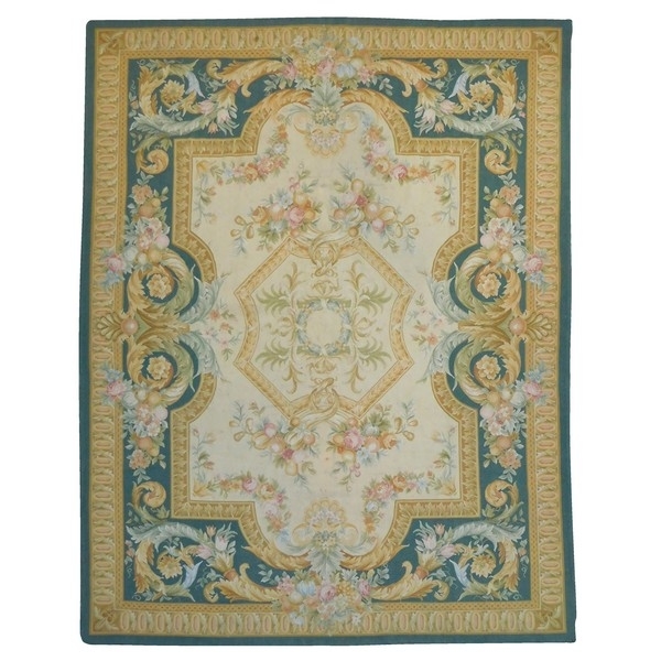 Louis XVI style Aubusson carpet, 19th century - Napoleon III production - 366cm X 271cm