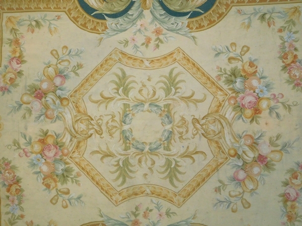 Louis XVI style Aubusson carpet, 19th century - Napoleon III production - 366cm X 271cm