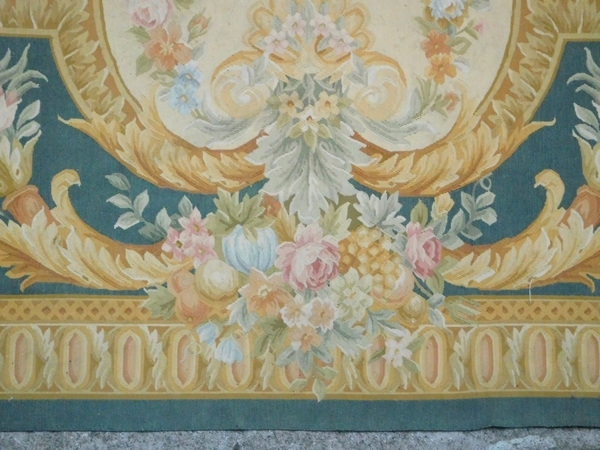 Louis XVI style Aubusson carpet, 19th century - Napoleon III production - 366cm X 271cm