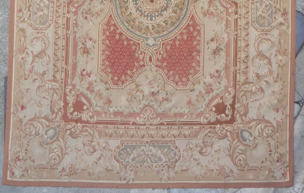 Tapis d'Aubusson de style Louis XVI, époque XIXe Napoléon III - 310cm x 237cm