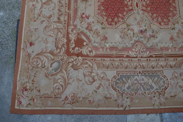 Tapis d'Aubusson de style Louis XVI, époque XIXe Napoléon III - 310cm x 237cm