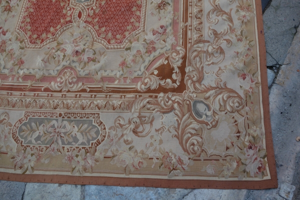 Louis XVI style Aubusson carpet, 19th century - Napoleon III production - 310cm x 237cm