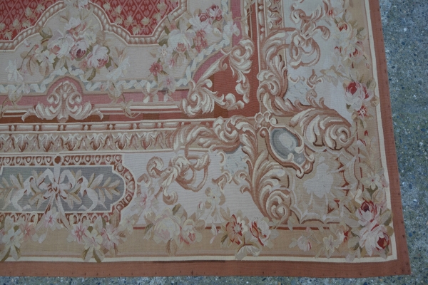 Louis XVI style Aubusson carpet, 19th century - Napoleon III production - 310cm x 237cm