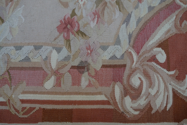 Louis XVI style Aubusson carpet, 19th century - Napoleon III production - 310cm x 237cm