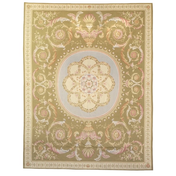 Tapis d'Aubusson de style Empire Restauration, époque XIXe - 372cm x 265cm