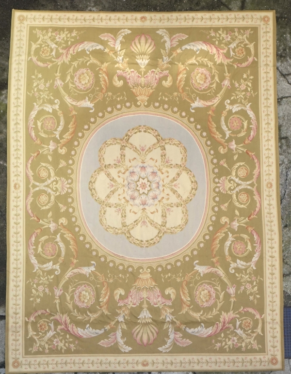 Tapis d'Aubusson de style Empire Restauration, époque XIXe - 372cm x 265cm