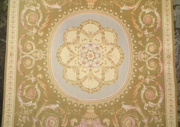 Tapis d'Aubusson de style Empire Restauration, époque XIXe - 372cm x 265cm