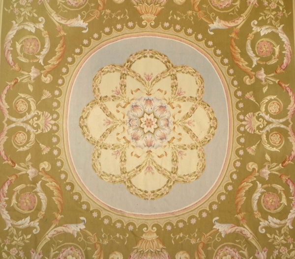 Tapis d'Aubusson de style Empire Restauration, époque XIXe - 372cm x 265cm