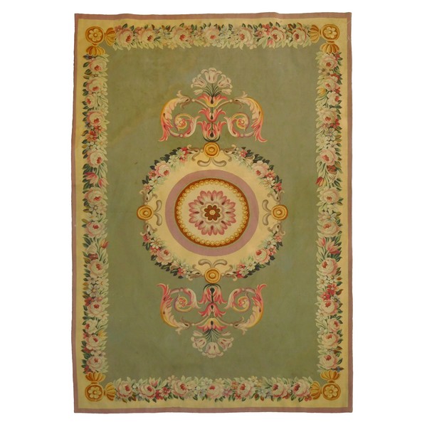 Tapis d'Aubusson de style Empire, époque XIXe Napoléon III - 220cm x 143cm