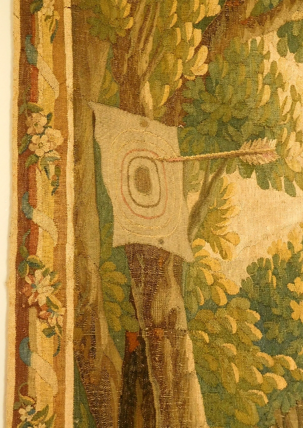 Tapisserie d'Aubusson polychrome, laine et soie, jeux dans le parc, époque Louis XVI 160cm x 200cm