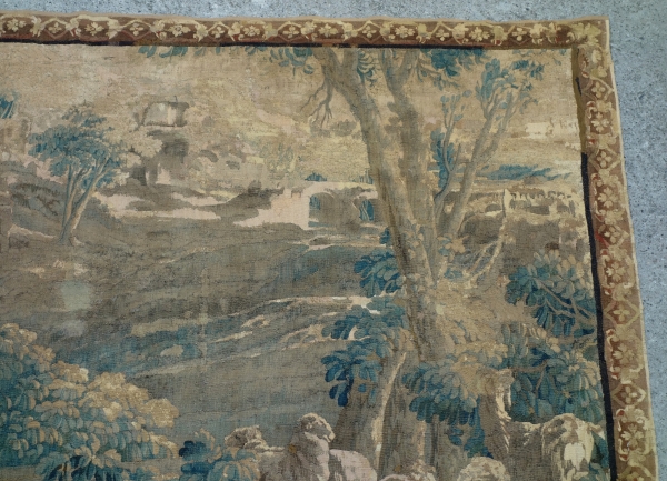 Louis XV Aubusson tapestry - 18th century : pastoral scene - 257cm x 172cm