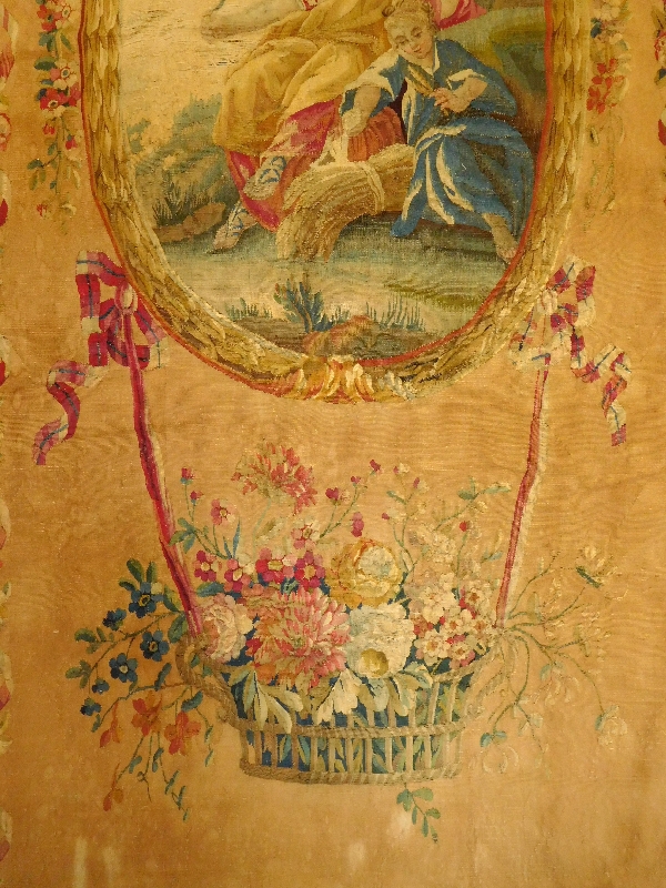 Tapisserie d'Aubusson d'époque Louis XVI : Cérès, allégorie de l'été