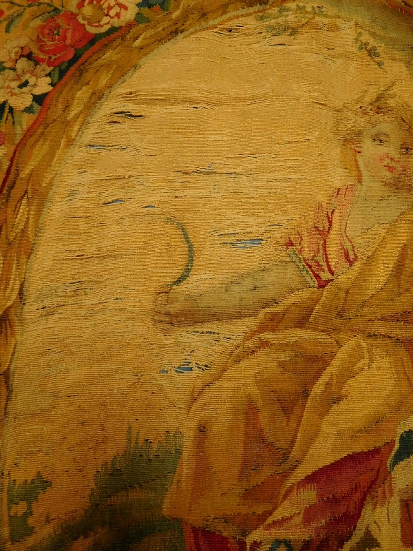 Tapisserie d'Aubusson d'époque Louis XVI : Cérès, allégorie de l'été