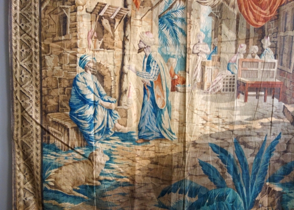 Grande toile imprimée à motif de Turqueries à usage de tapisserie - XIXe siècle