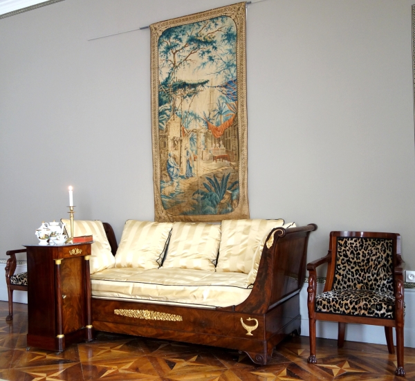 Grande toile imprimée à motif de Turqueries à usage de tapisserie - XIXe siècle