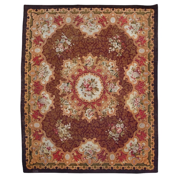 Très grand tapis d'Aubusson de style Louis XV, milieu XIXe siècle - 480cm x 600cm