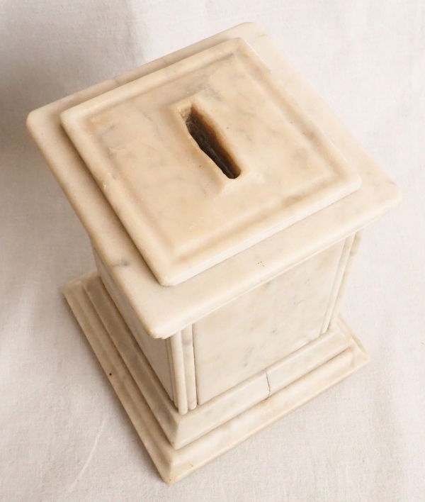 Marble and bronze collection box for a church, 19th century