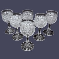 6 Baccarat crystal glasses, late 19th century