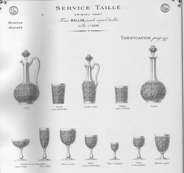 6 verres à vin en cristal de Baccarat, époque fin XIXe, qualité musée (11 disponibles)