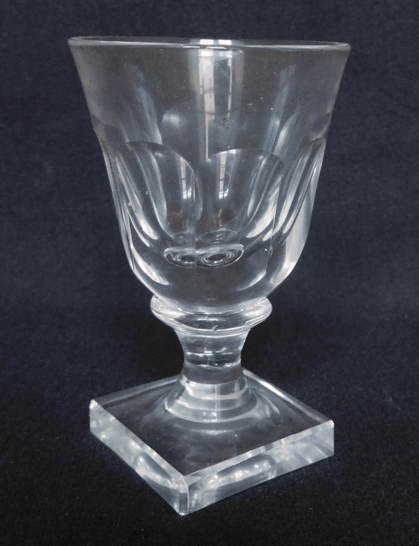 6 Baccarat crystal / Le Creusot liquor glasses, mid 19th century circa 1840